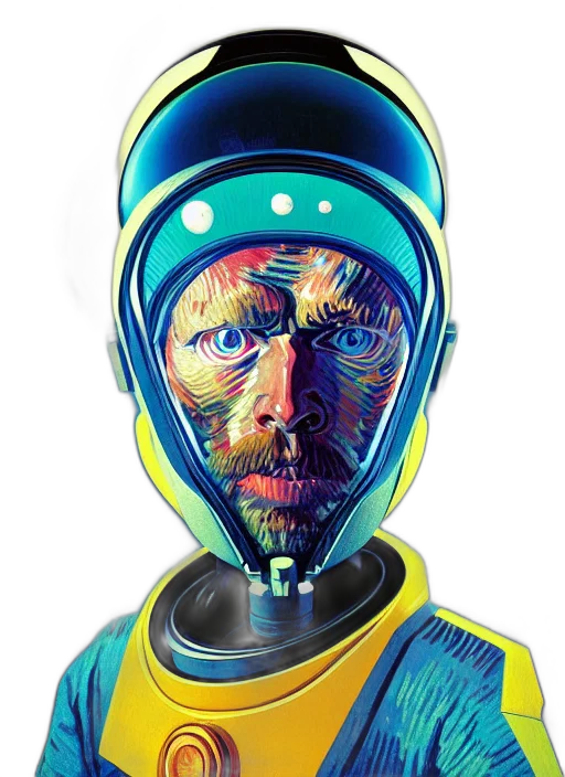 mask, face, robot, staff, concept art, comic book art, cyberpunk, photorealistic transparent PNG cut-out