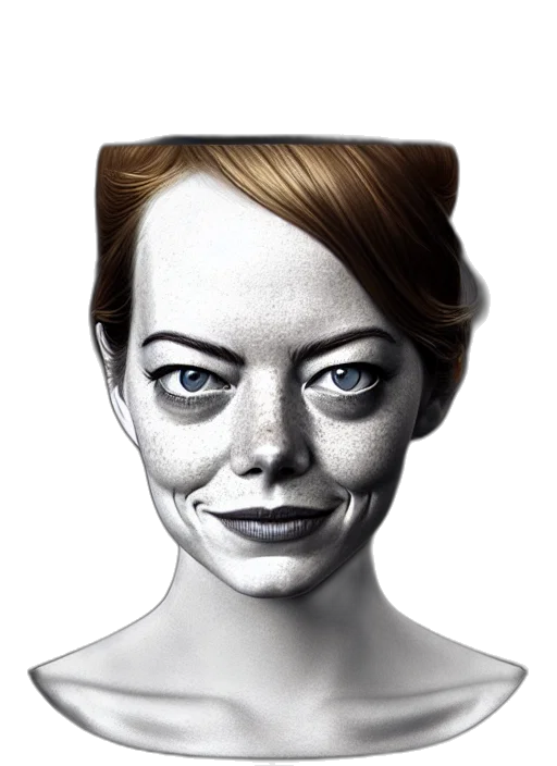 face, mask, crown, creature, photorealistic, concept art, 3d render, cartoon transparent PNG cut-out