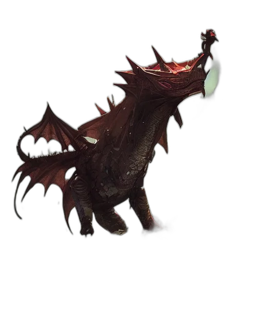 dragon, creature, staff, animal, concept art, fantasy art, 3d render, pixel art transparent PNG cut-out
