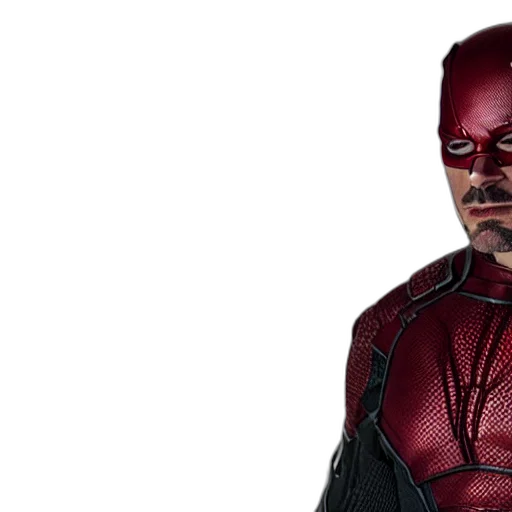 comic book art, 3d render, concept art, robert, downey, daredevil transparent PNG cut-out