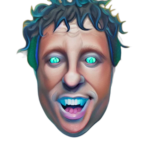 face, mask, creature, concept art, cartoon, 3d render, pixel art, ween transparent PNG cut-out