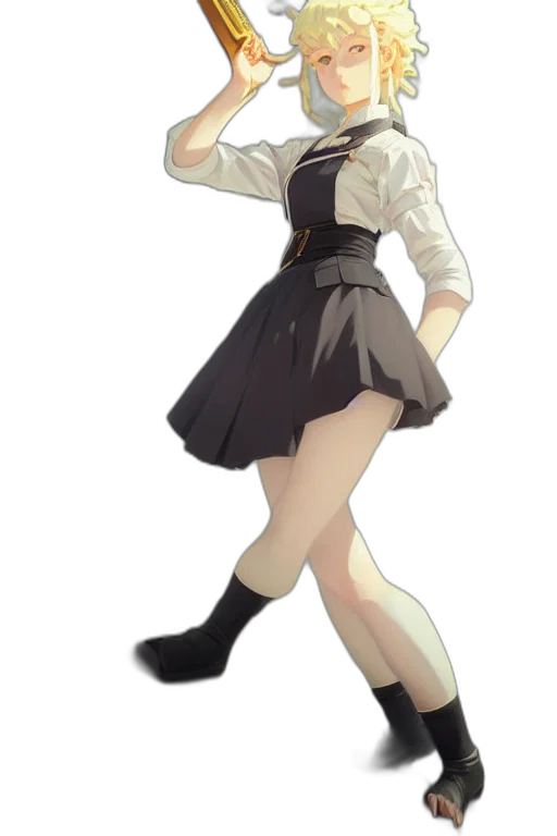 dress, staff, jacket, weapon transparent PNG cut-out