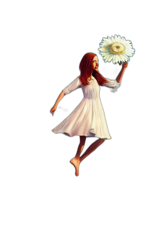 dress, staff, flower, creature, concept art, pixel art, 3d render, fantasy art transparent PNG cut-out
