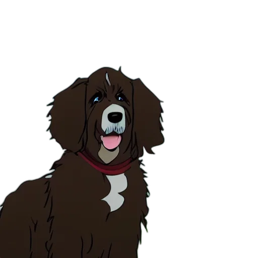animal, staff, creature, cartoon, anime, concept art, bernedoodle, avatar transparent PNG cut-out