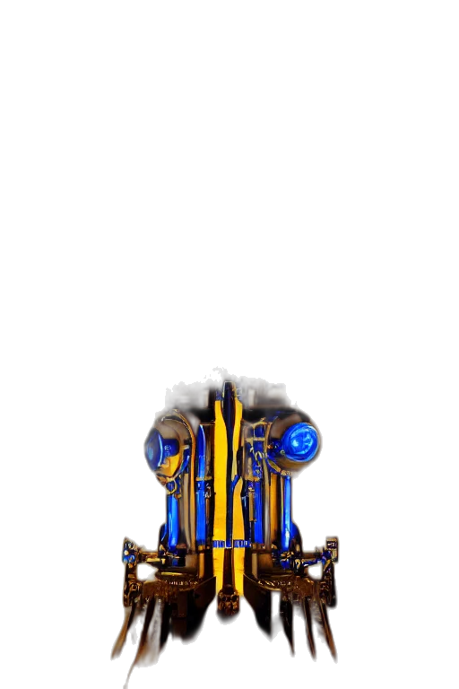 crown, robot, weapon, jewelry, 3d render, concept art, pixel art, fantasy art transparent PNG cut-out