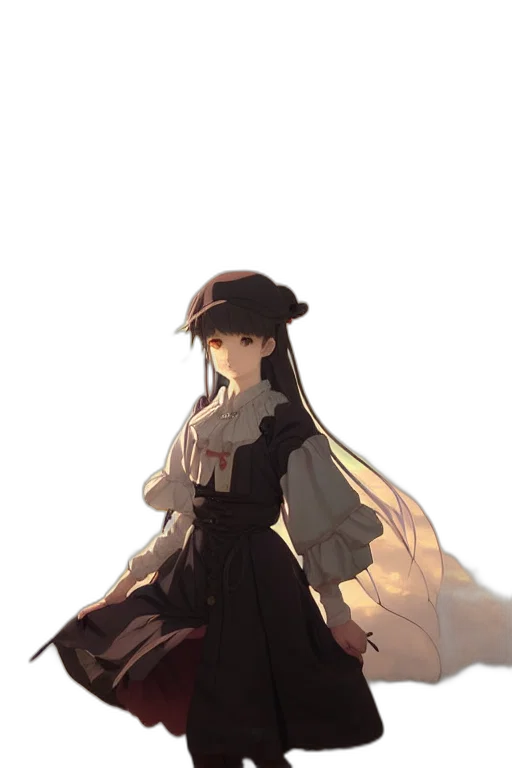 dress, crown, hat, staff transparent PNG cut-out