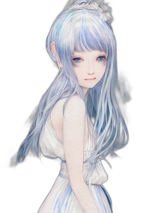 dress, face, creature, robot transparent PNG cut-out
