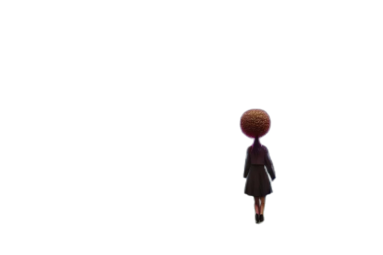 dress, hair, robot, creature transparent PNG cut-out