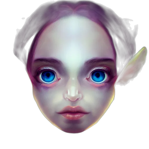 face, mask, creature, staff transparent PNG cut-out