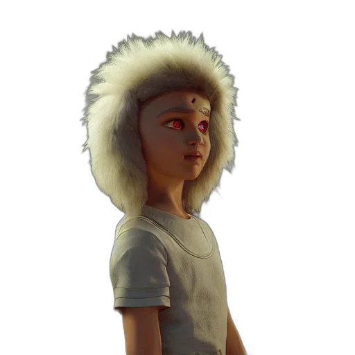 jacket, face, hair, creature, concept art, 3d render, photorealistic, fantasy art transparent PNG cut-out