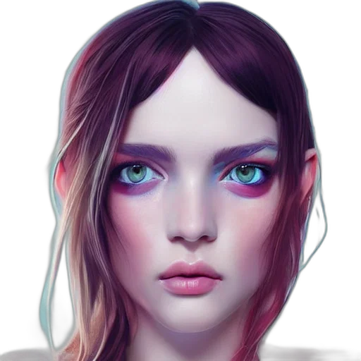 face, robot, jewelry, photorealistic transparent PNG cut-out