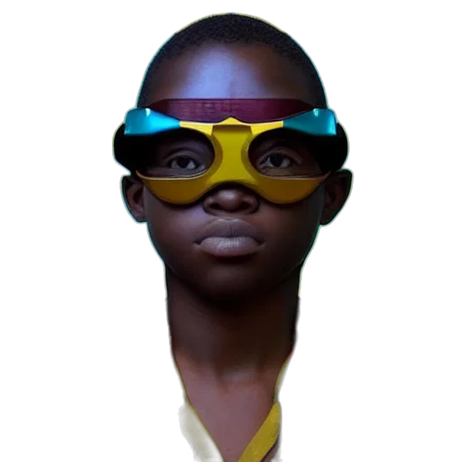 mask, face, robot, staff, 3d render, concept art, cyberpunk, photorealistic transparent PNG cut-out