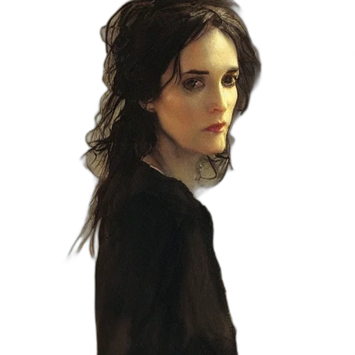 face, dress, staff, hair transparent PNG cut-out