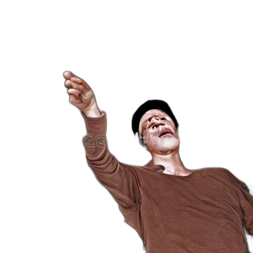 hat, staff, face, jacket transparent PNG cut-out