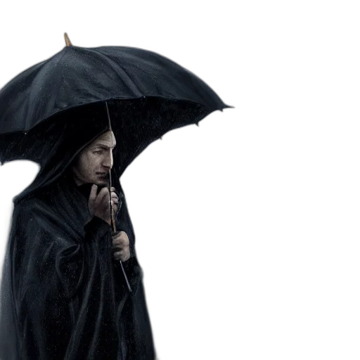 umbrella, jacket, staff, dress transparent PNG cut-out
