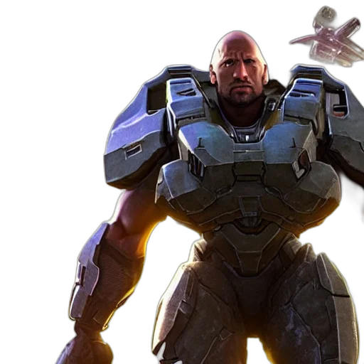 concept art, 3d render, comic book art, dwayne transparent PNG cut-out