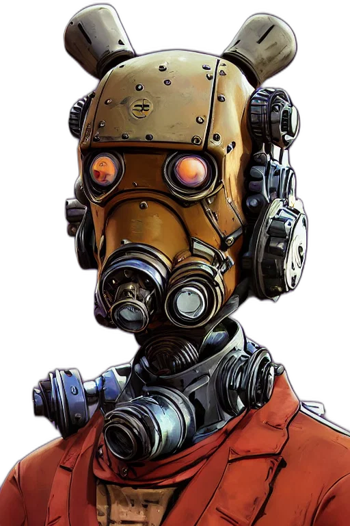 robot, mask, face, concept art transparent PNG cut-out