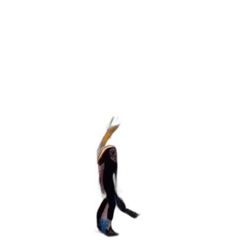 staff, hair, creature, animal, pixel art, 3d render, concept art, anime transparent PNG cut-out