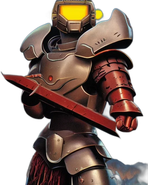 robot, sword, weapon, concept art, 3d render, fantasy art, comic book art, gauntlet transparent PNG cut-out