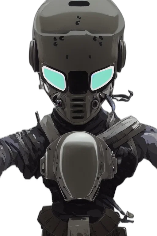 robot, mask, face, concept art transparent PNG cut-out