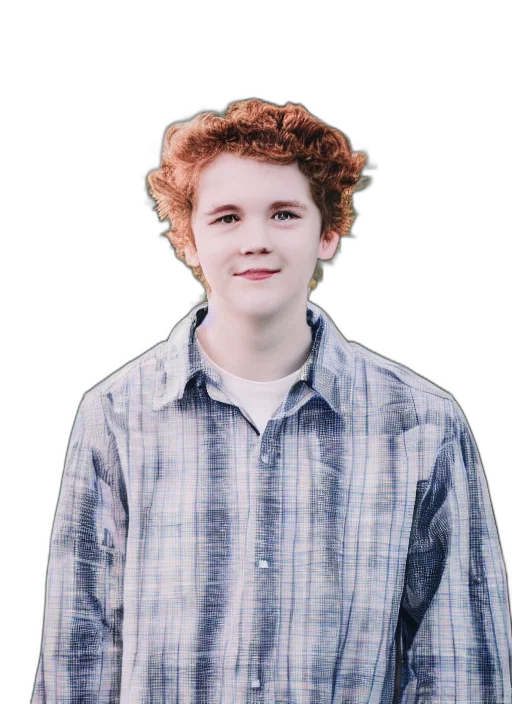 hair, jacket, face, creature transparent PNG cut-out