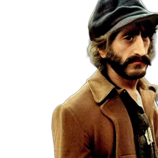 jacket, hat, face, film, still, serpico transparent PNG cut-out
