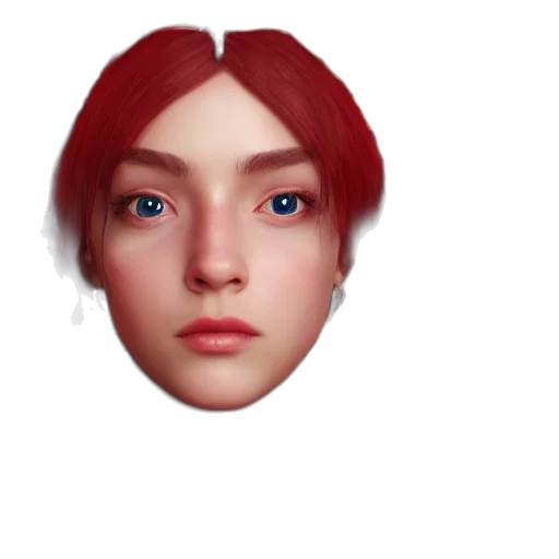 face, mask, crown, hair transparent PNG cut-out