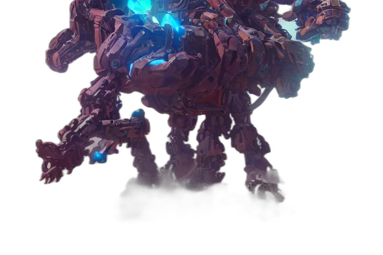 dragon, robot, creature, weapon transparent PNG cut-out