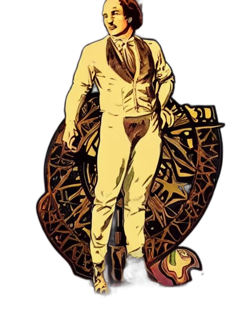 staff, jacket, comic book art, cartoon transparent PNG cut-out