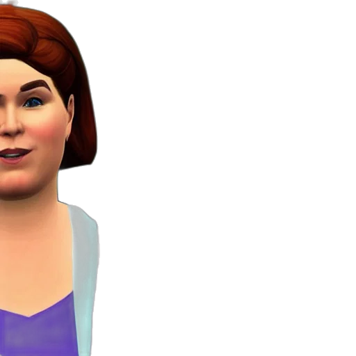 3d render, photorealistic, erna, solberg, character, sims transparent PNG cut-out
