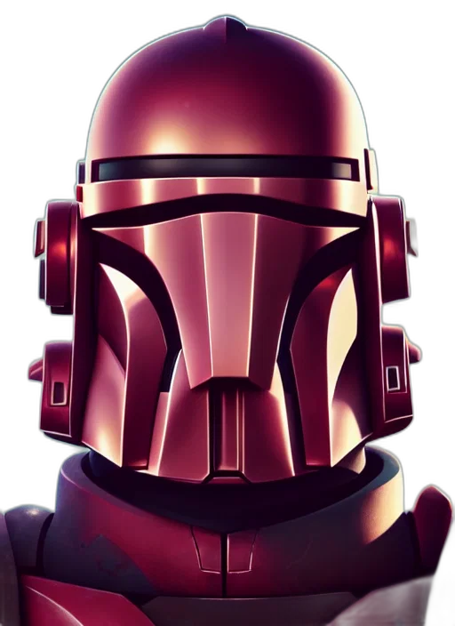 robot, mask, face, concept art, 3d render, comic book art, photorealistic, red transparent PNG cut-out