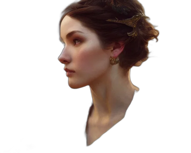 crown, jewelry, face, dress, photorealistic, oil painting, concept art, fantasy art transparent PNG cut-out
