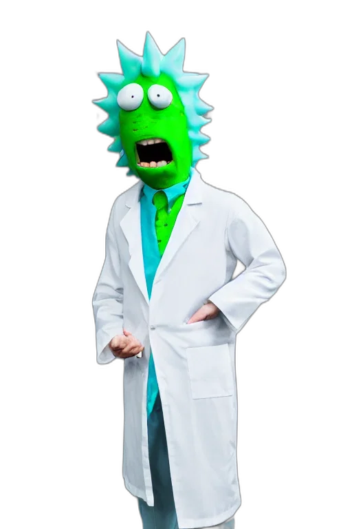creature, staff, mask, jacket transparent PNG cut-out
