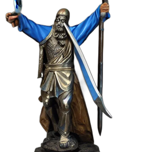 sword, staff, ironclad, jesus, blue, shield, jumbo transparent PNG cut-out