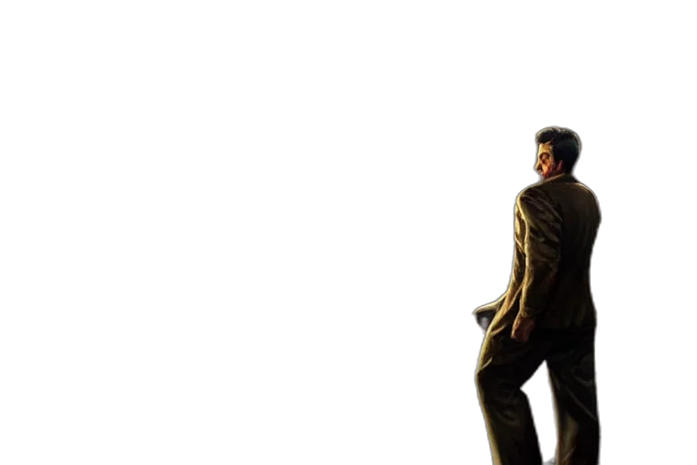 jacket, staff, concept art, 3d render transparent PNG cut-out