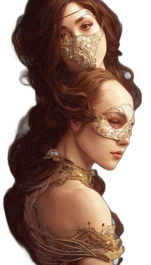 mask, crown, jewelry, face transparent PNG cut-out