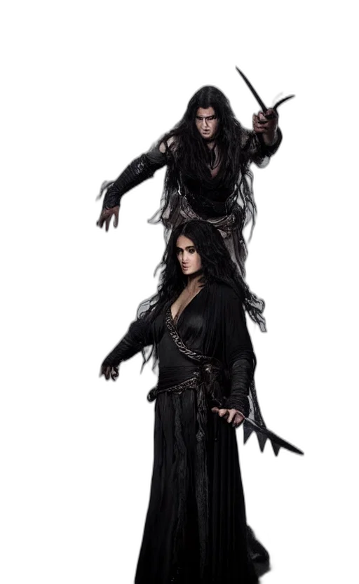 concept art, fantasy art, comic book art, dark transparent PNG cut-out