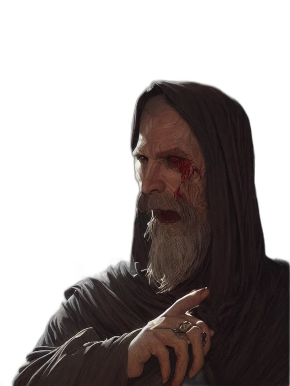 face, staff, mask, concept art, fantasy art, photorealistic, comic book art, dark transparent PNG cut-out