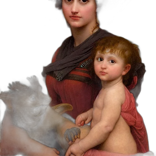 face, dress, creature, staff, oil painting, photorealistic, concept art, fantasy art transparent PNG cut-out