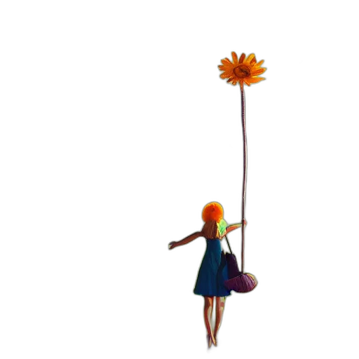 flower, umbrella, staff, dress, concept art, 3d render, watercolor, pixel art transparent PNG cut-out