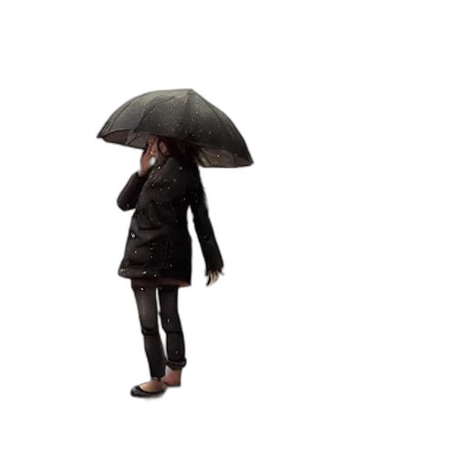 umbrella, jacket, hat, dress transparent PNG cut-out