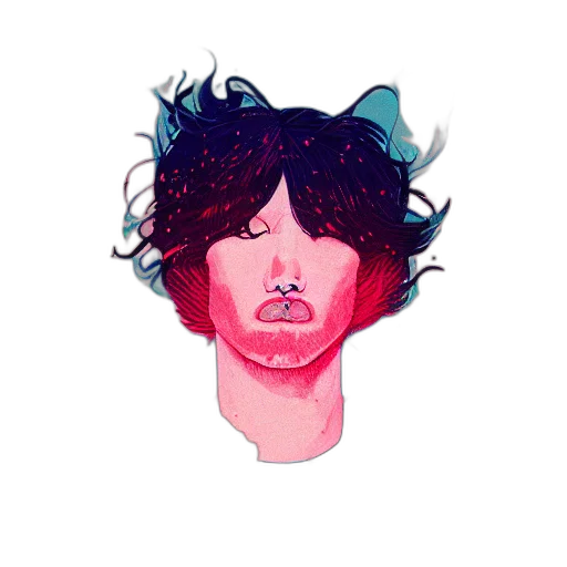 face, mask, hair, creature transparent PNG cut-out