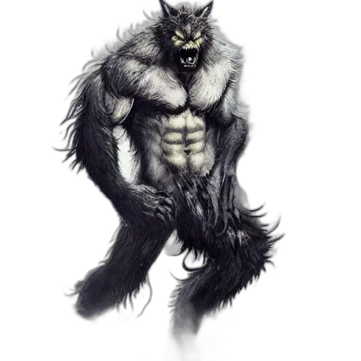 creature, animal, staff, fantasy art transparent PNG cut-out