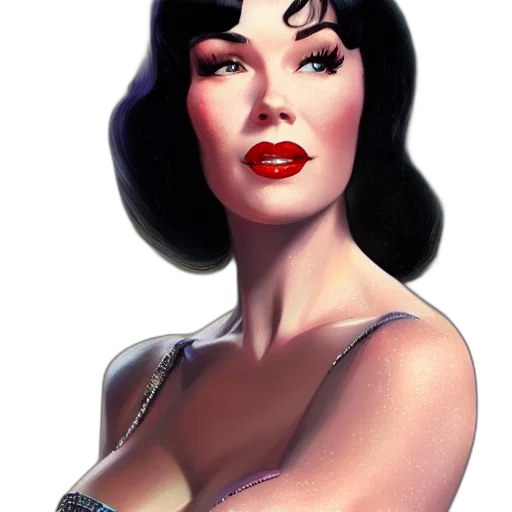 jewelry, comic book art, photorealistic, fantasy art, cartoon, portrait, gtav, bettie transparent PNG cut-out