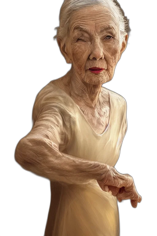 dress, face, staff, jewelry transparent PNG cut-out