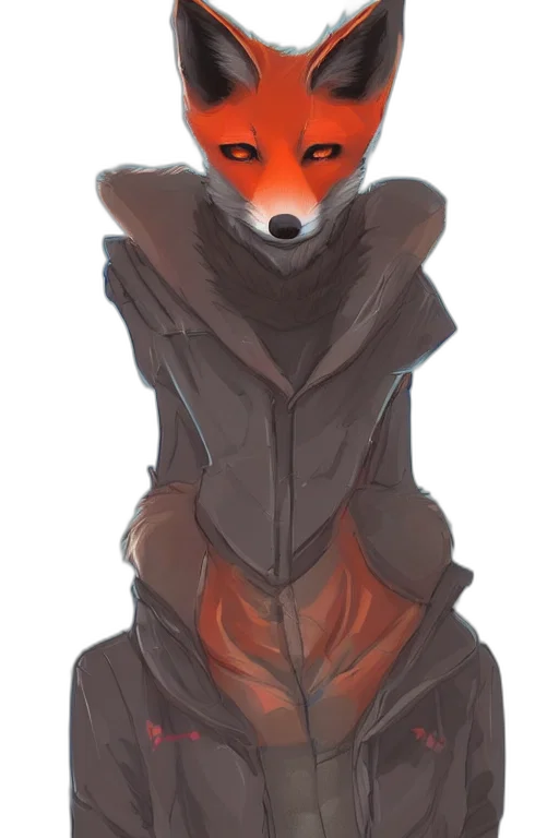 mask, jacket, creature, staff transparent PNG cut-out