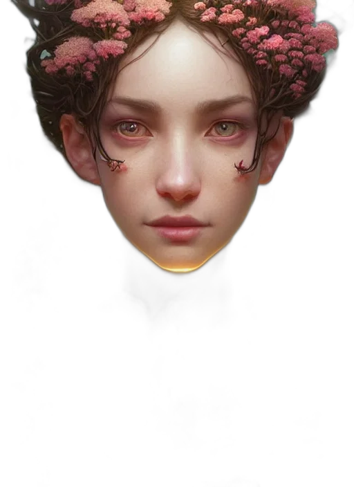 face, mask, crown, creature, fantasy art, photorealistic, concept art, oil painting transparent PNG cut-out