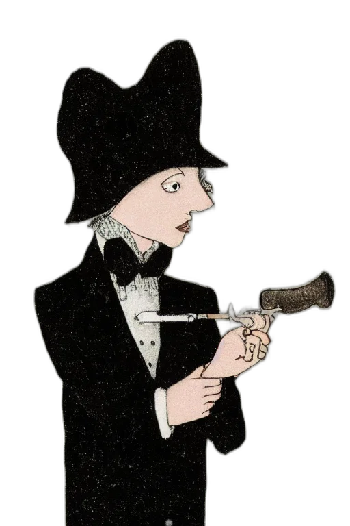 staff, hat, weapon, umbrella, cartoon, concept art, portrait, singular transparent PNG cut-out