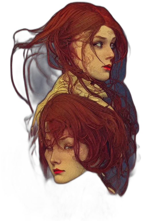 face, mask, crown, hair transparent PNG cut-out