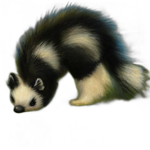 animal, creature, staff, hair, concept art, photorealistic, watercolor, 3d render transparent PNG cut-out